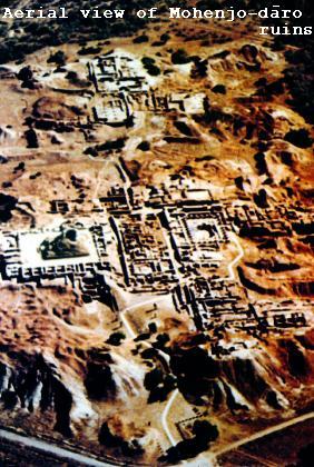Aerial view of Mohenjo-da^ro ruins